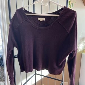 Golden by TNA purple waffle sweater